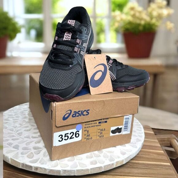 Asics Gel-Venture 8 GS Kids Youth Trail Running Shoes Black Deep Mars US 1Y EUR - Picture 6 of 11